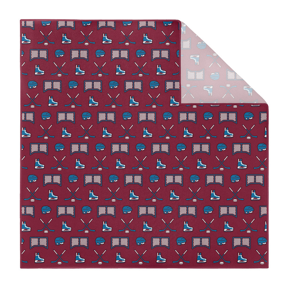 Hat Trick Hockey Pocket Square 7 Printed - Knotty Tie Co.