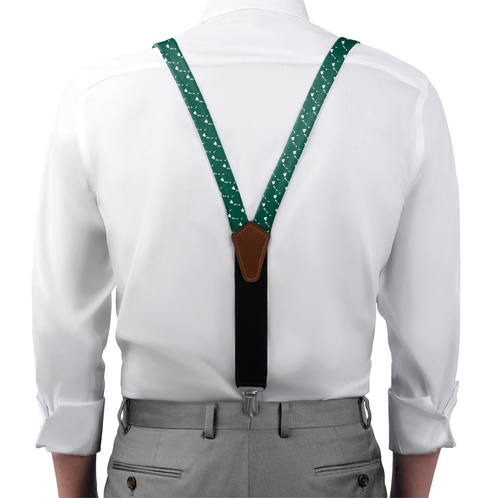 Hawaii State Outline Suspenders - On Model Front View - Knotty Tie Co.