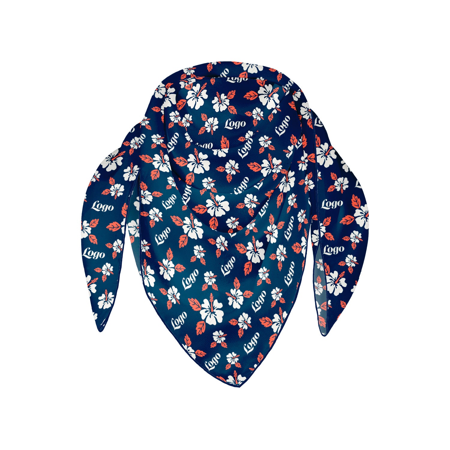 Hawaiian 2 Square Chiffon Logo Scarf - Knotty Tie Co.