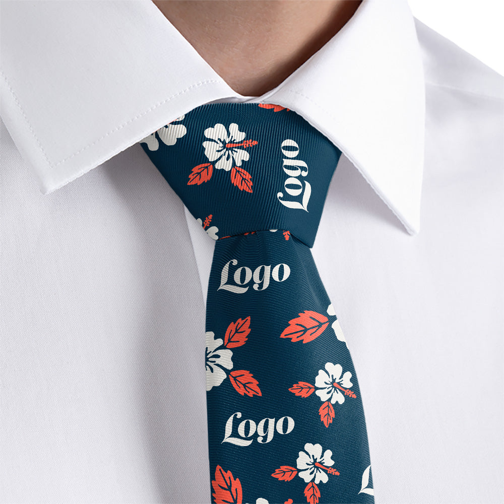 Custom Hawaiian 2 Logo Tie - Rolled - Knotty Tie Co.