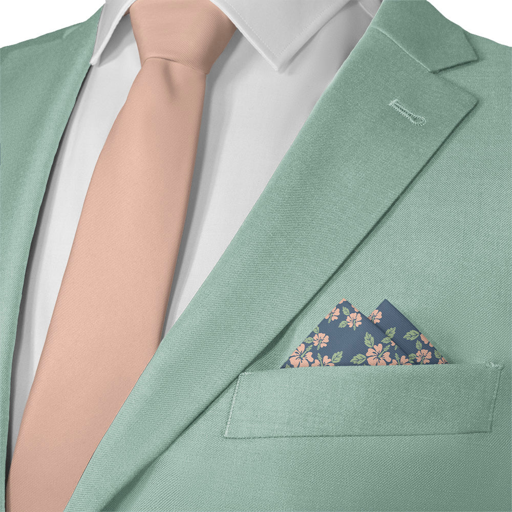 Hawaiian Floral Pocket Square - 12" Square - Knotty Tie Co.