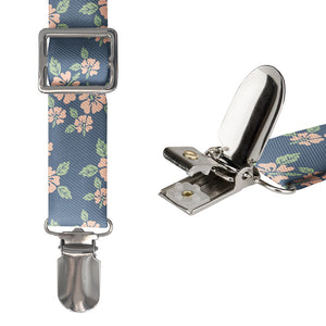 Hawaiian Floral Suspenders - Hardware and Strap - Knotty Tie Co.