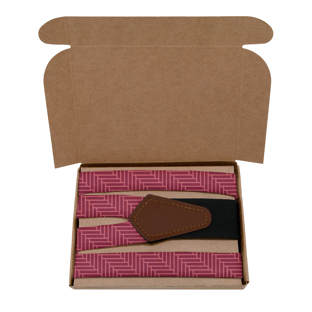 Herringbone Suspenders - Kraft Gift Box Packaging - Knotty Tie Co.