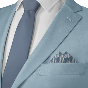 Hexagon Wild Pocket Square - Matching Necktie- Knotty Tie Co.