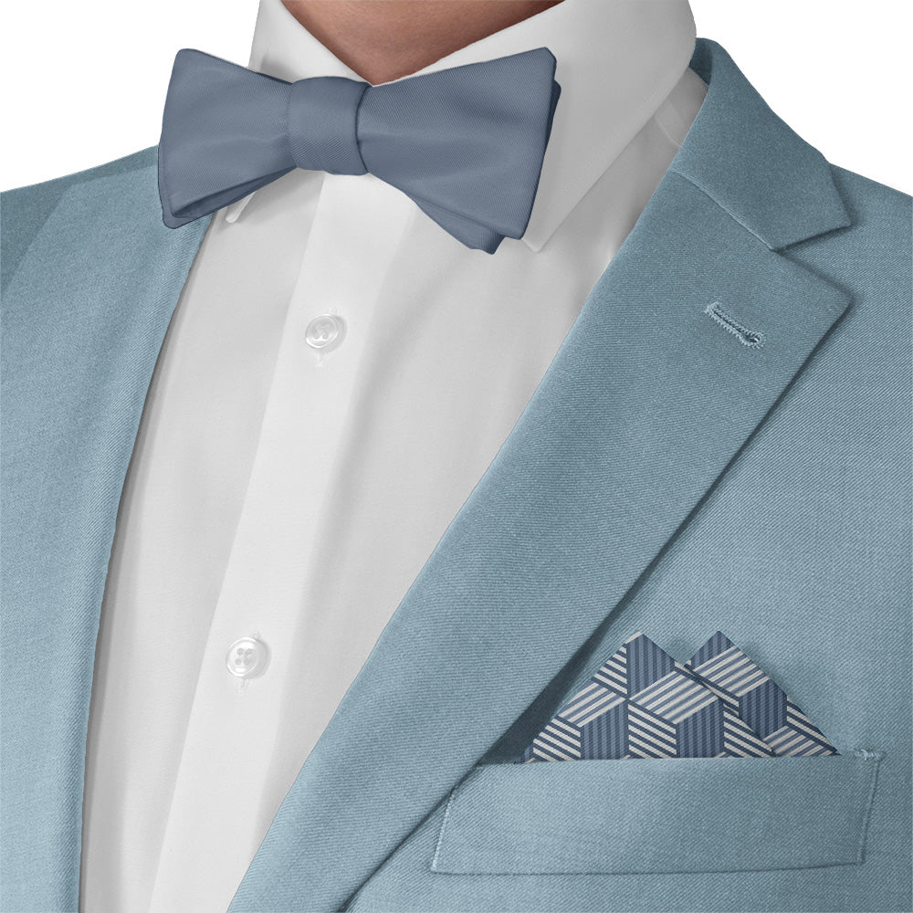 Hexagon Wild Pocket Square - Matching Bow Tie - Knotty Tie Co.