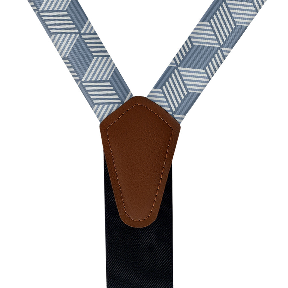 Hexagon Wild Suspenders - Vegan Leather Y-Back - Knotty Tie Co.