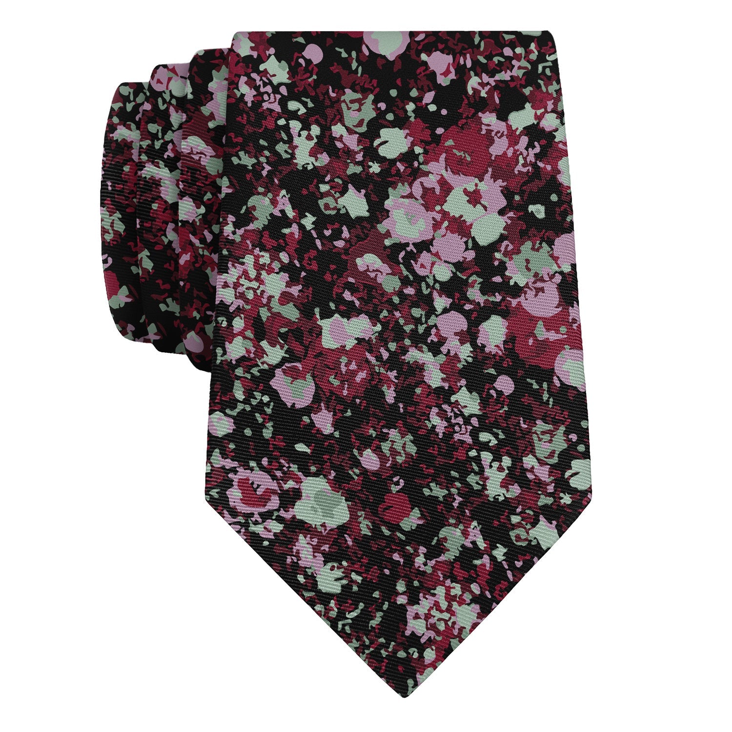 Hidden Floral Necktie - Rolled - Knotty Tie Co.