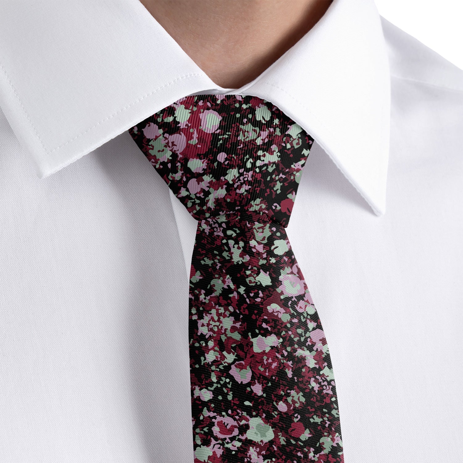 Hidden Floral Necktie - Rolled - Knotty Tie Co.