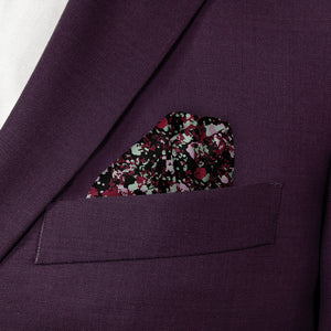 Hidden Floral Pocket Square - Wave Fold - Knotty Tie Co.