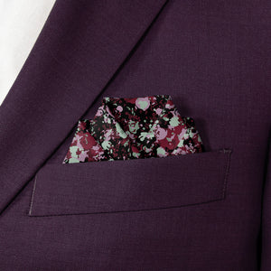 Hidden Floral Pocket Square - Scalloped Fold - Knotty Tie Co.