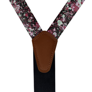 Hidden Floral Suspenders - Vegan Leather Y-Back - Knotty Tie Co.