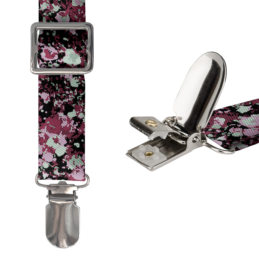 Hidden Floral Suspenders - Hardware and Strap - Knotty Tie Co.