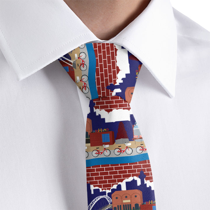 Highland Brick Necktie - Rolled - Knotty Tie Co.