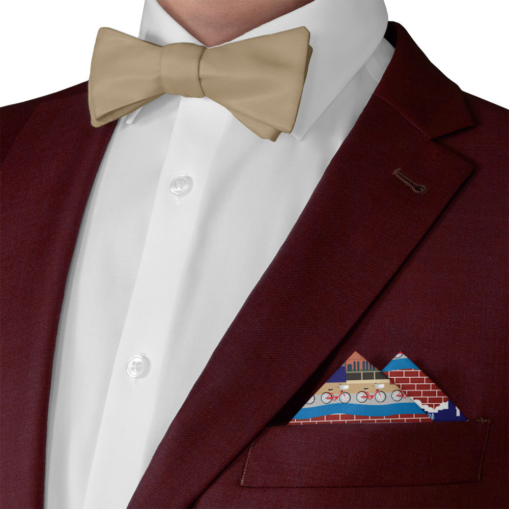 Highland Brick Pocket Square - Matching Bow Tie - Knotty Tie Co.