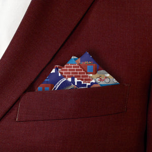 Highland Brick Pocket Square - Stairs Fold - Knotty Tie Co.