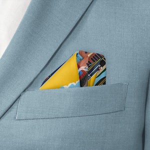 Highland Stripe Pocket Square - Wave Fold - Knotty Tie Co.