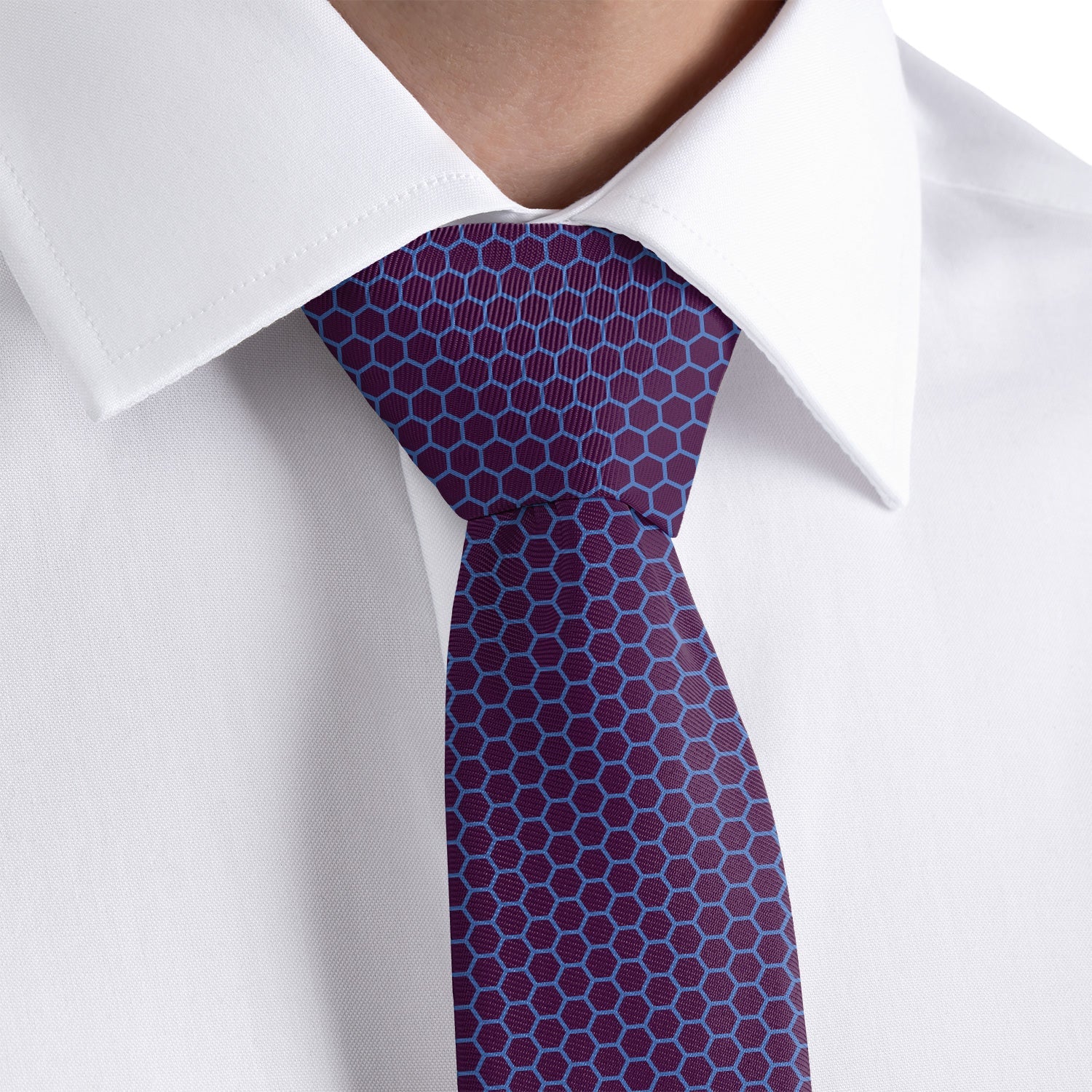 Hive Geometric Necktie - Rolled - Knotty Tie Co.