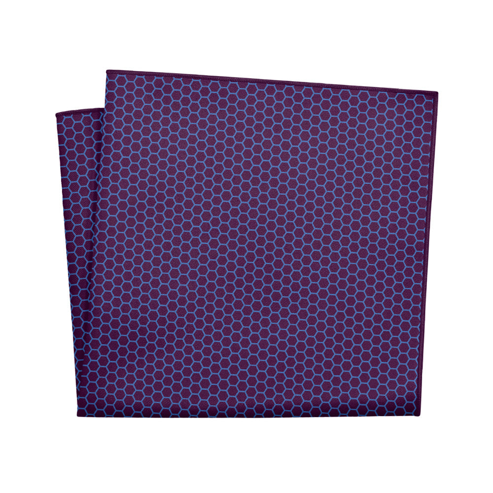 Hive Geometric Pocket Square - 12" Square - Knotty Tie Co.