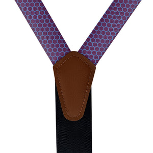 Hive Geometric Suspenders - Vegan Leather Y-Back - Knotty Tie Co.