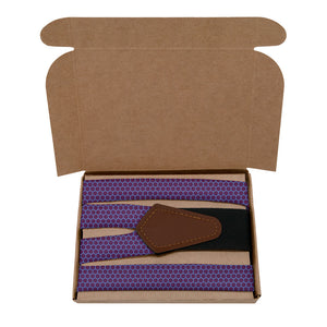 Hive Geometric Suspenders - Kraft Gift Box Packaging - Knotty Tie Co.