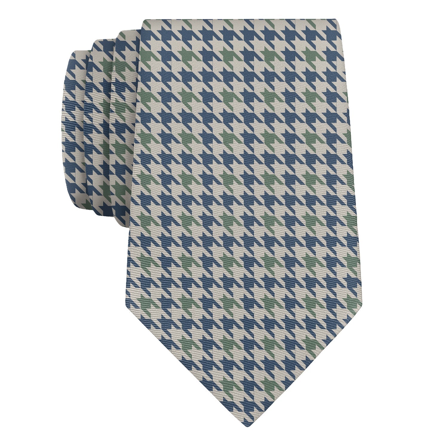 Houndstooth Necktie - Rolled - Knotty Tie Co.
