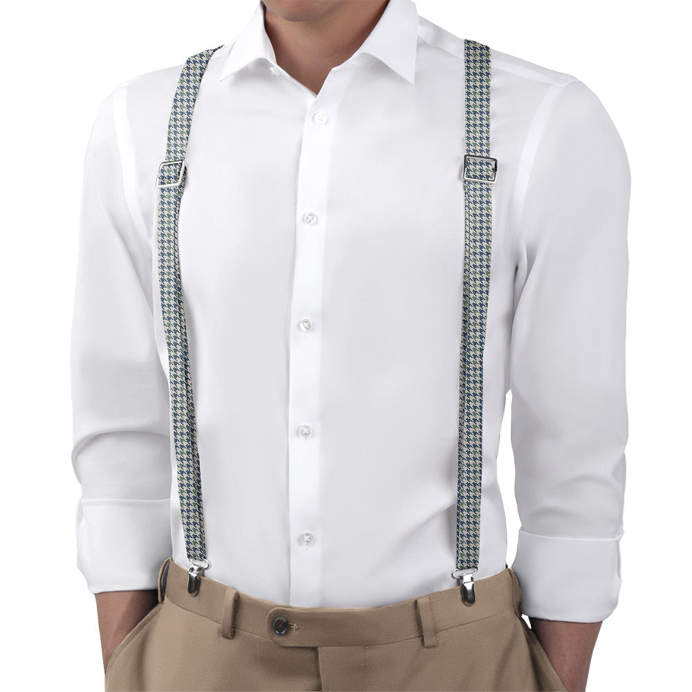 Houndstooth Suspenders - Main View - Knotty Tie Co.