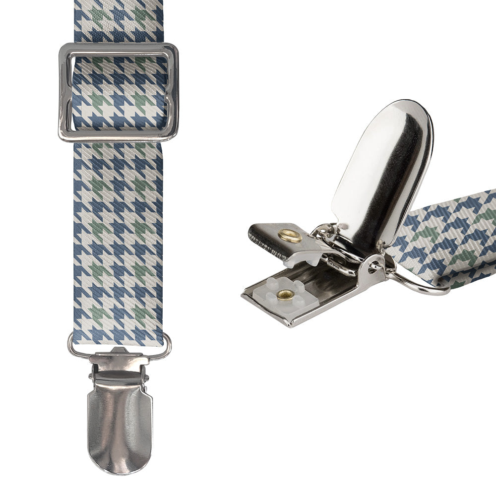 Houndstooth Suspenders - Hardware and Strap - Knotty Tie Co.