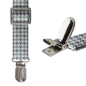 Houndstooth Suspenders - Hardware and Strap - Knotty Tie Co.