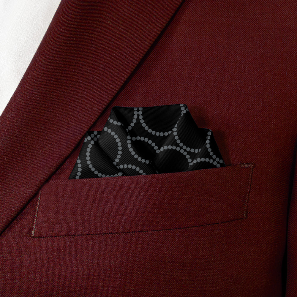 Humboldt Dots Pocket Square - Scalloped Fold - Knotty Tie Co.