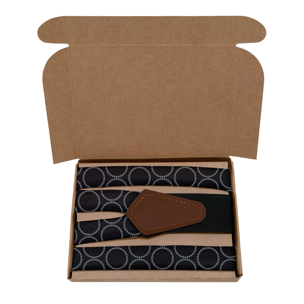 Humboldt Dots Suspenders - Kraft Gift Box Packaging - Knotty Tie Co.