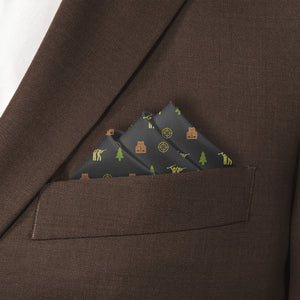 Hunting With Friends Pocket Square - Stairs Fold - Knotty Tie Co.