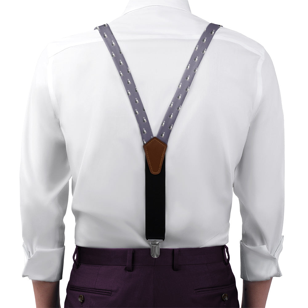 Husky Suspenders - On Model Front View - Knotty Tie Co.