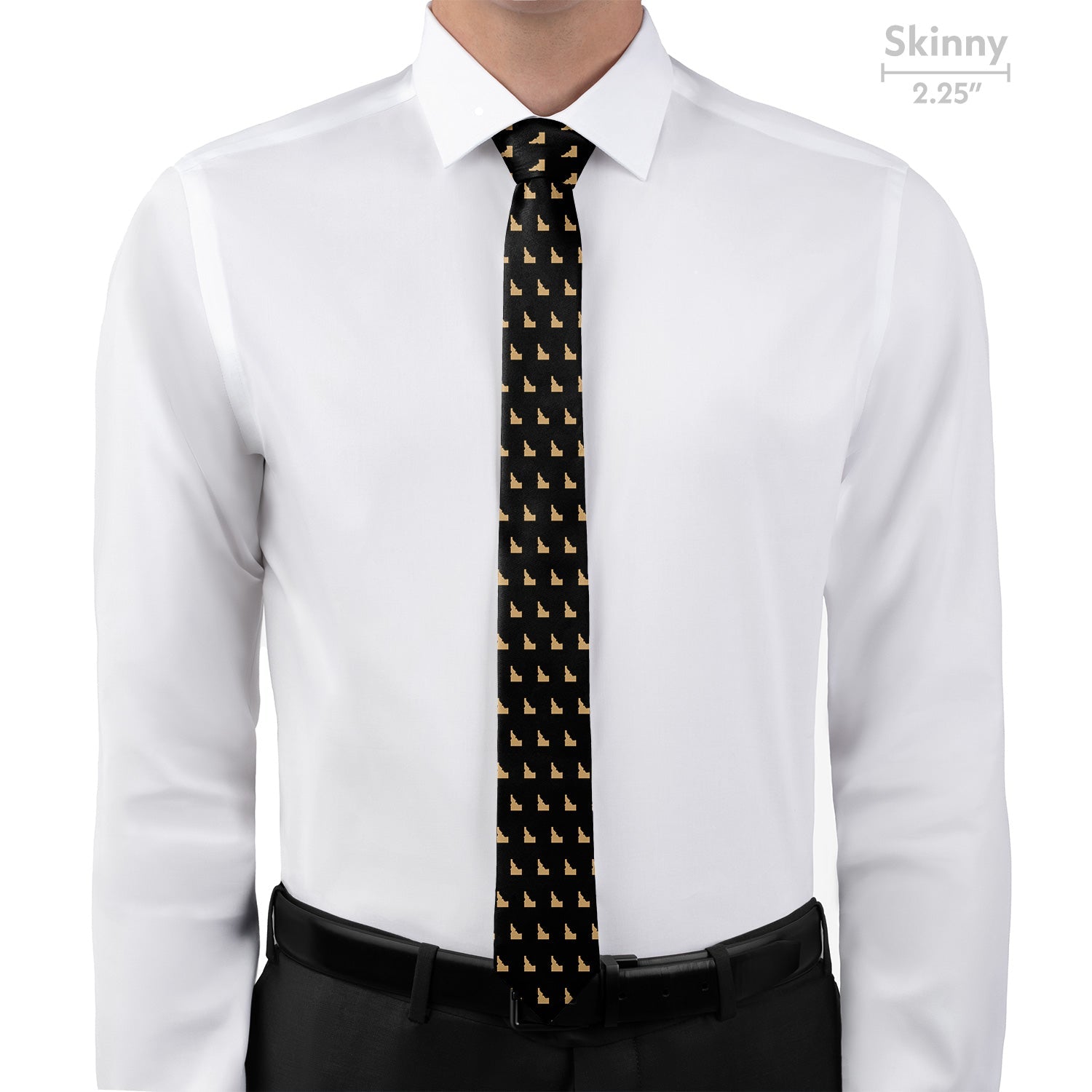 Idaho State Outline Necktie - Skinny - Knotty Tie Co.