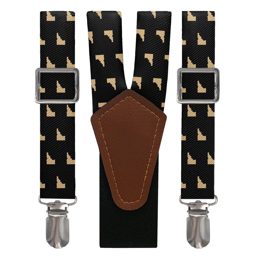 Idaho State Outline Suspenders - Main View - Knotty Tie Co.