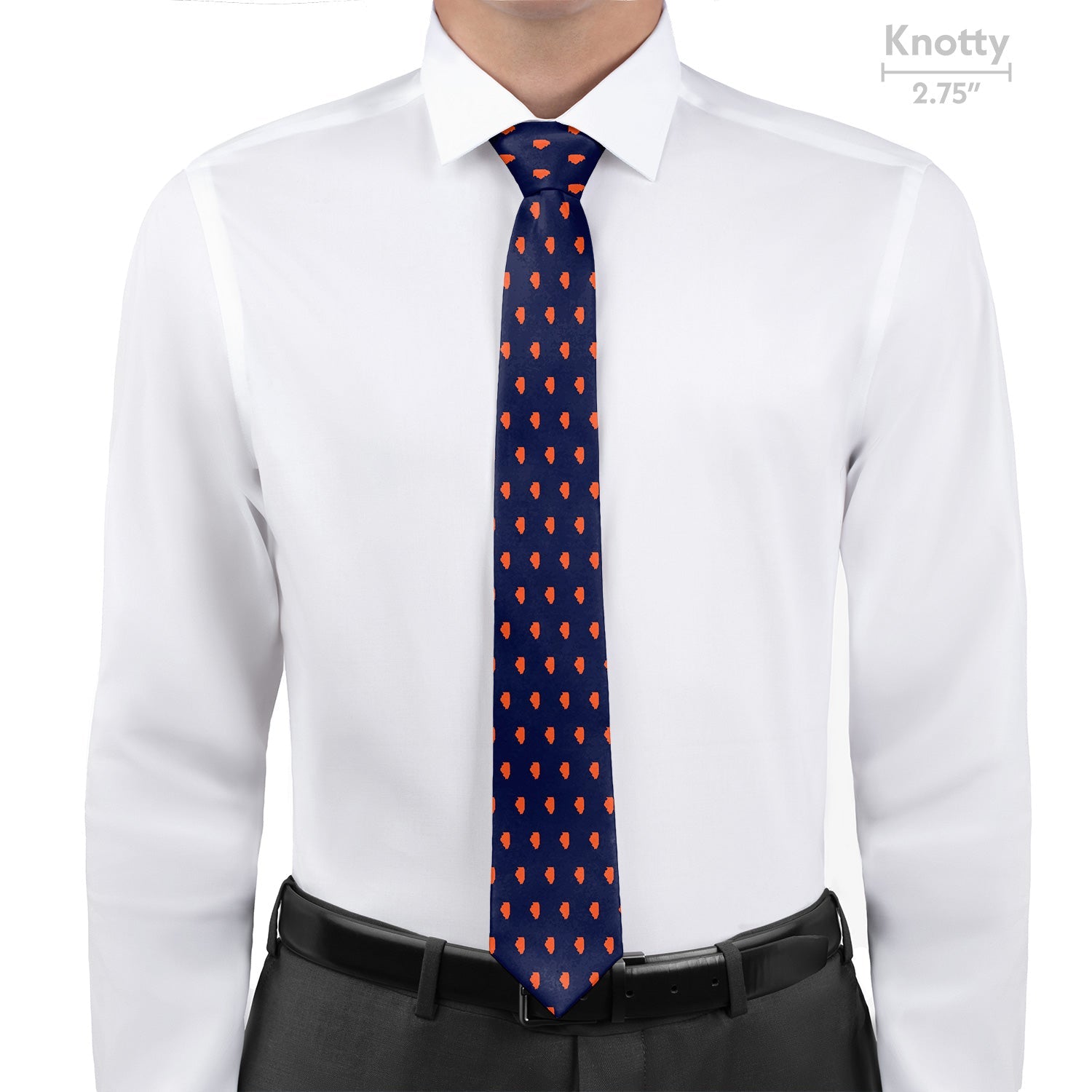 Illinois State Outline Necktie - Knotty - Knotty Tie Co.