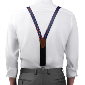 Illinois State Outline Suspenders - On Model Front View - Knotty Tie Co.