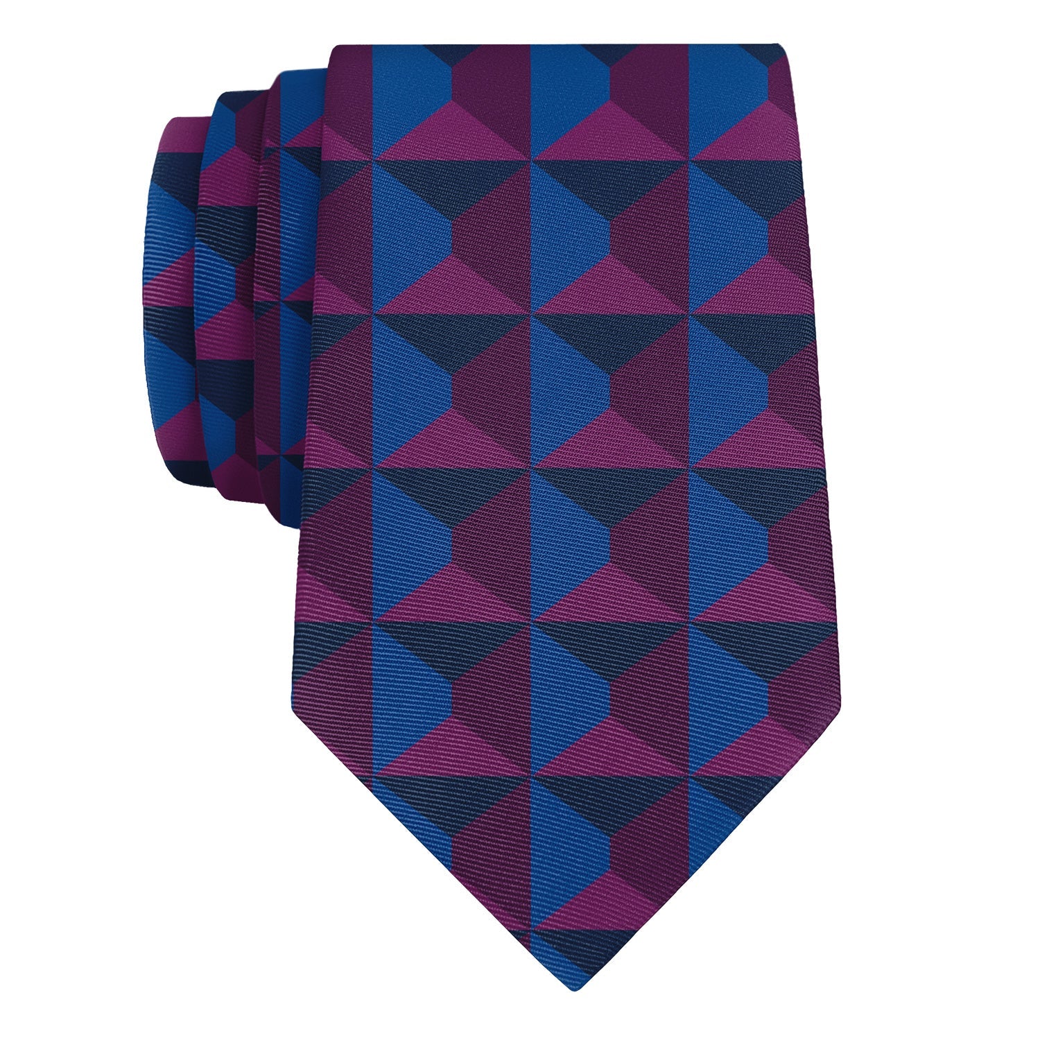 Illusion Geometric Necktie - Rolled - Knotty Tie Co.