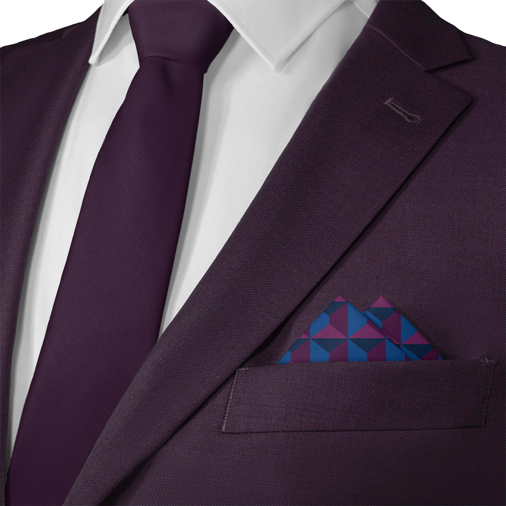 Illusion Geometric Pocket Square - 12" Square - Knotty Tie Co.