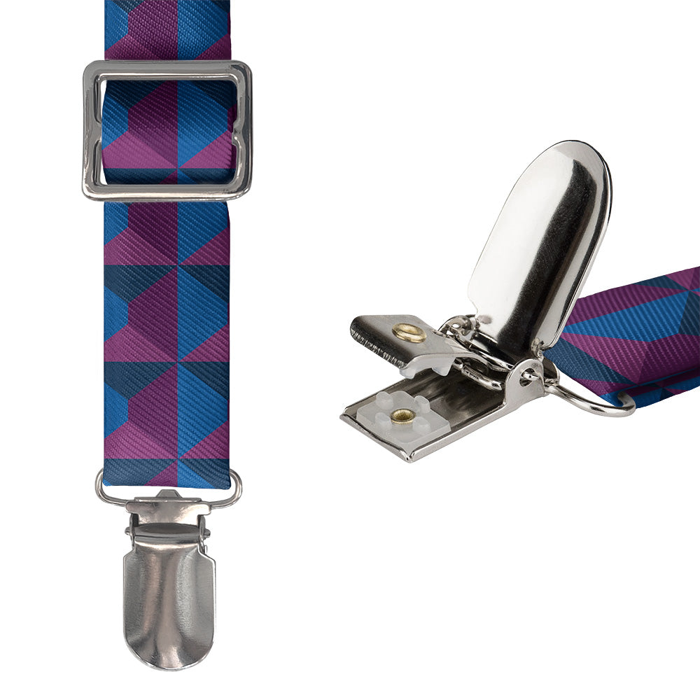 Illusion Geometric Suspenders - Hardware and Strap - Knotty Tie Co.