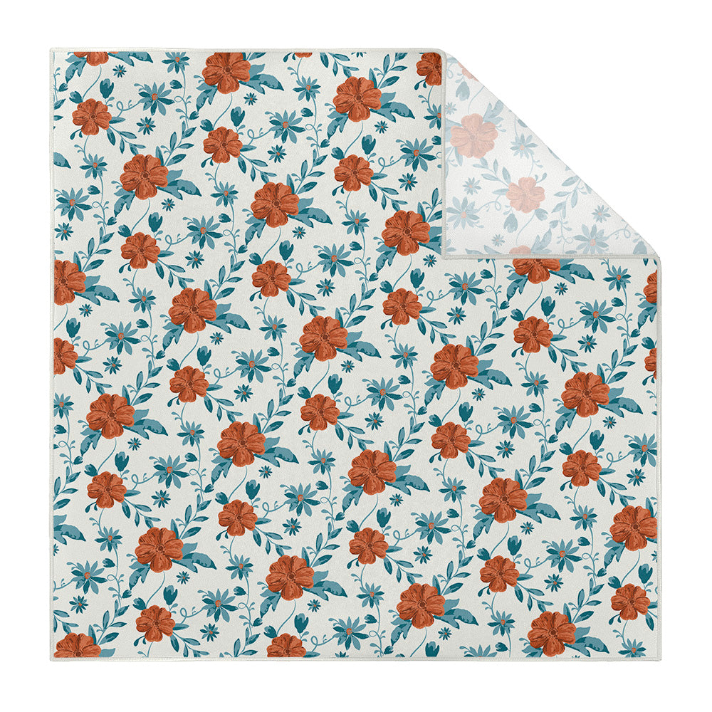 Impatiens Floral Pocket Square - Printed - Knotty Tie Co.