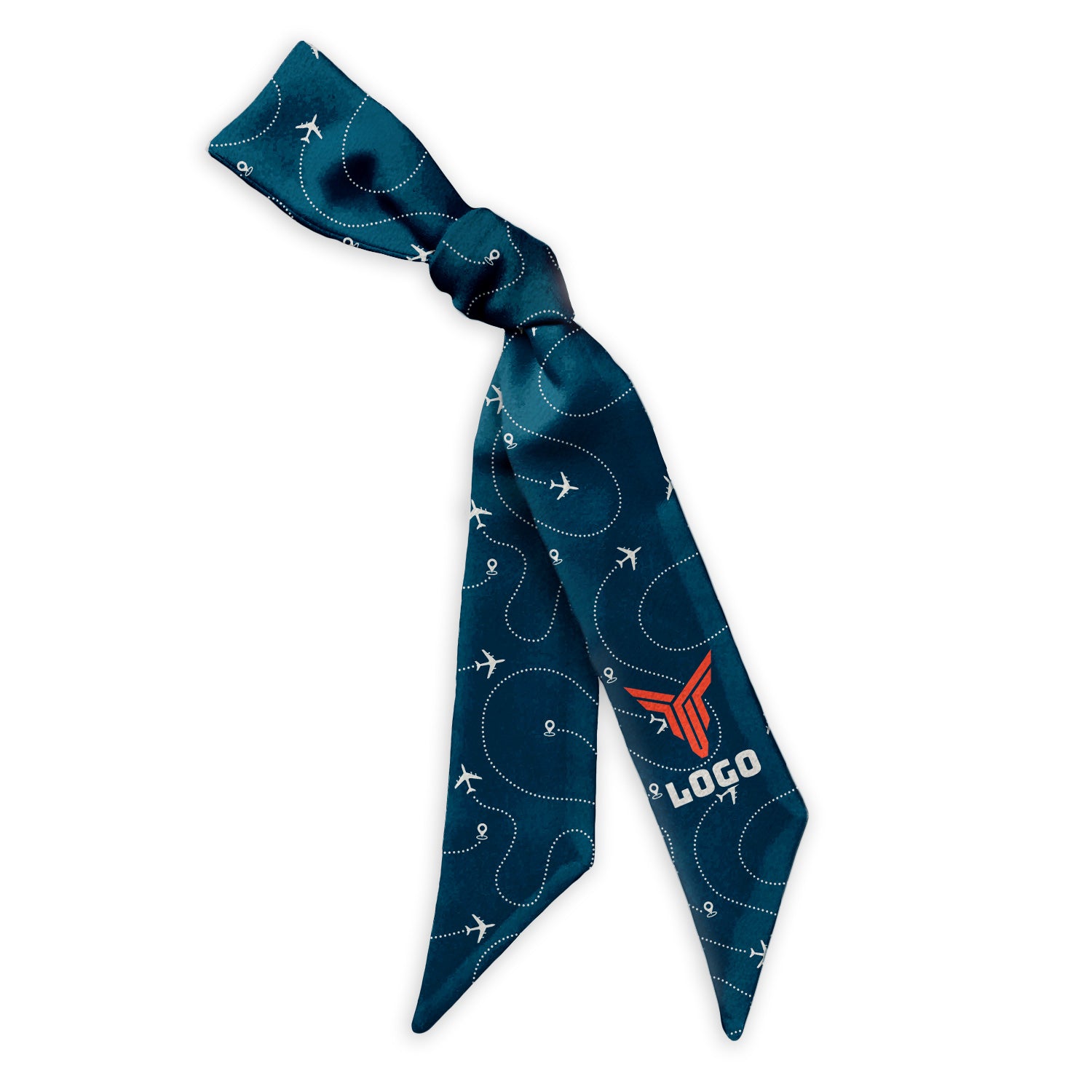 In Flight 1 Hair Flat Lay Logo Scarf - Knotty Tie Co.