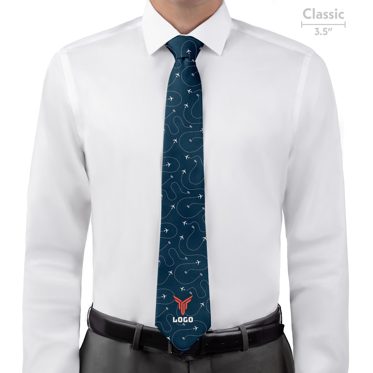 Custom In Flight 1 Logo Tie - Classic - Knotty Tie Co.