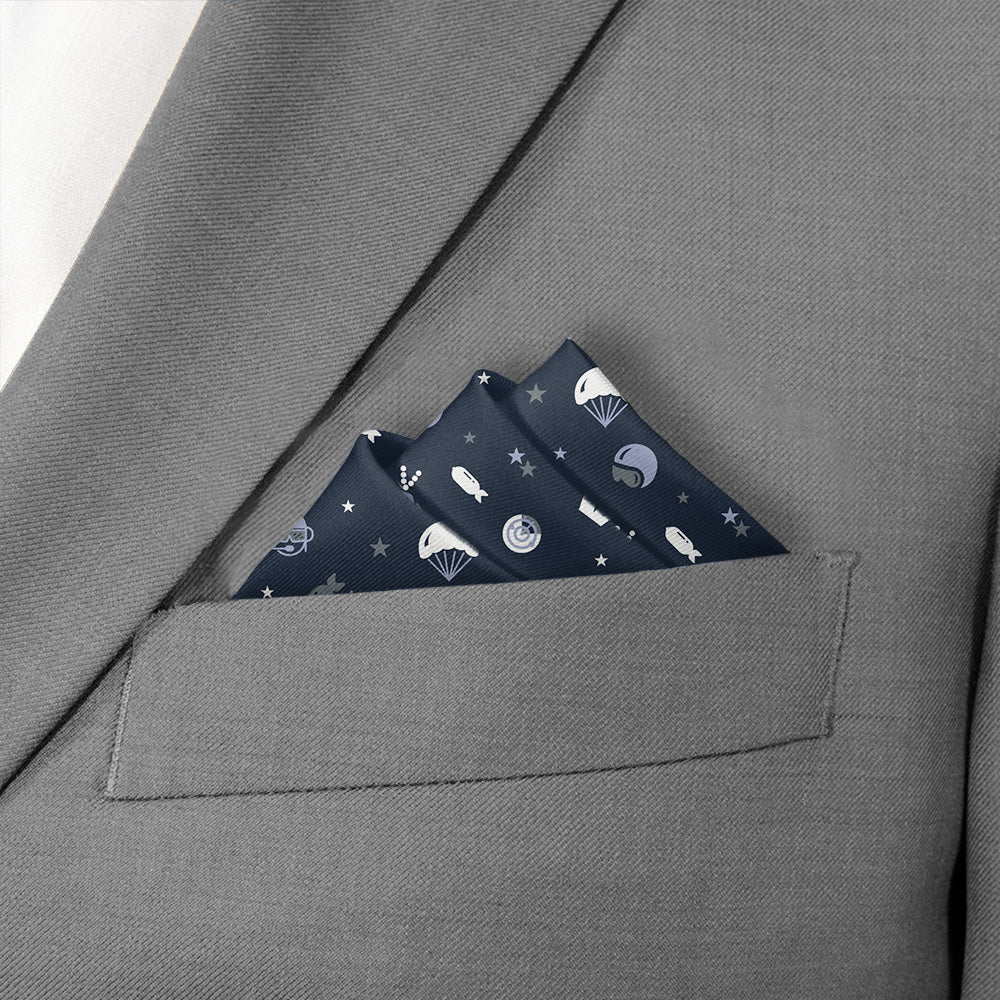 In The Air Pocket Square - Stairs Fold - Knotty Tie Co.