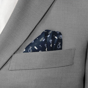 In The Air Pocket Square - Wave Fold - Knotty Tie Co.