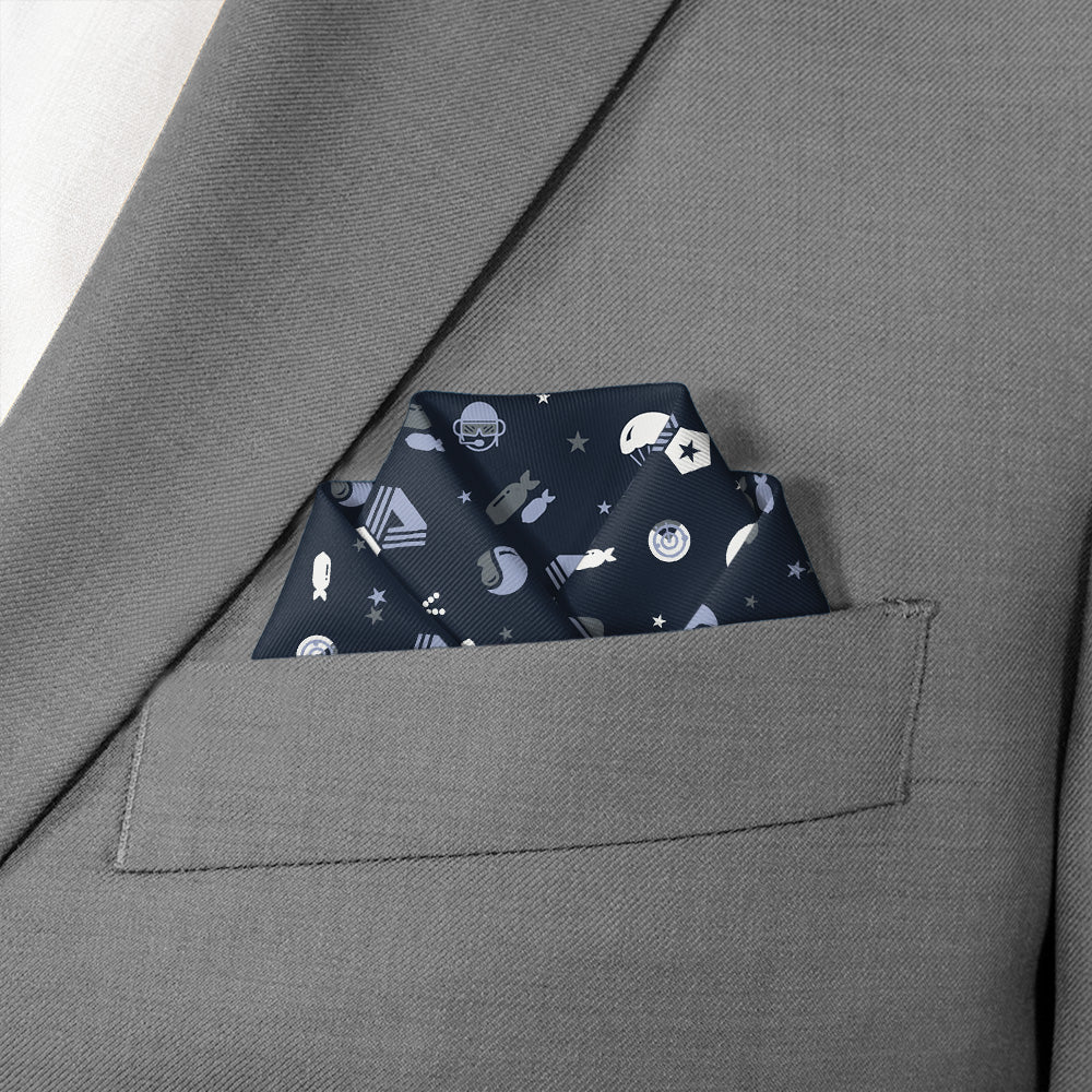 In The Air Pocket Square - Scalloped Fold - Knotty Tie Co.