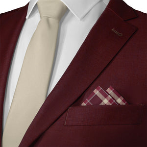 Inca Plaid Pocket Square - Matching Necktie- Knotty Tie Co.