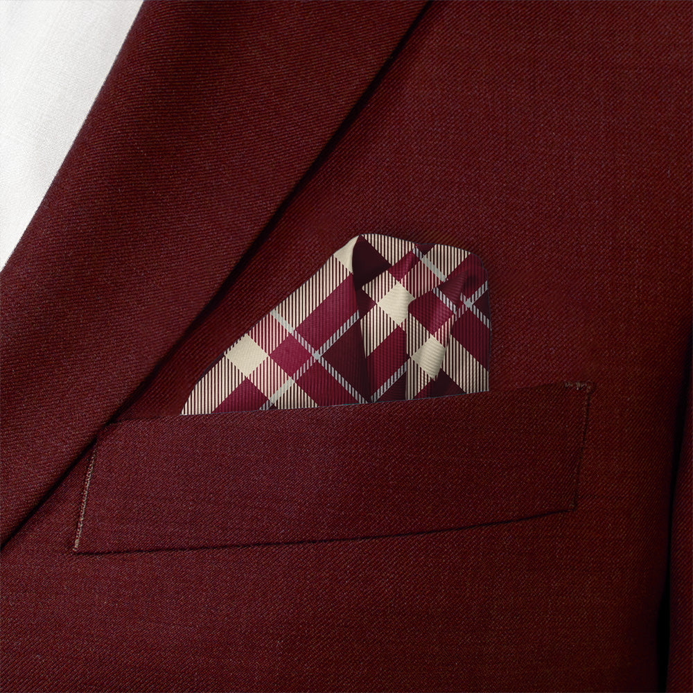 Inca Plaid Pocket Square - Wave Fold - Knotty Tie Co.