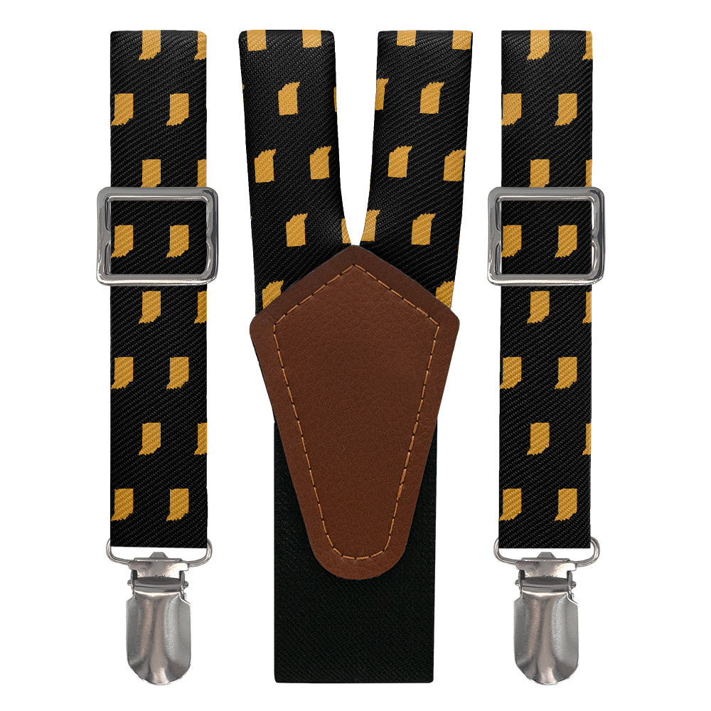 Indiana State Outline Suspenders - Main View - Knotty Tie Co.