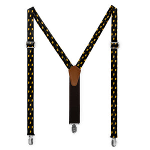 Indiana State Outline Suspenders - Full Front View - Knotty Tie Co.