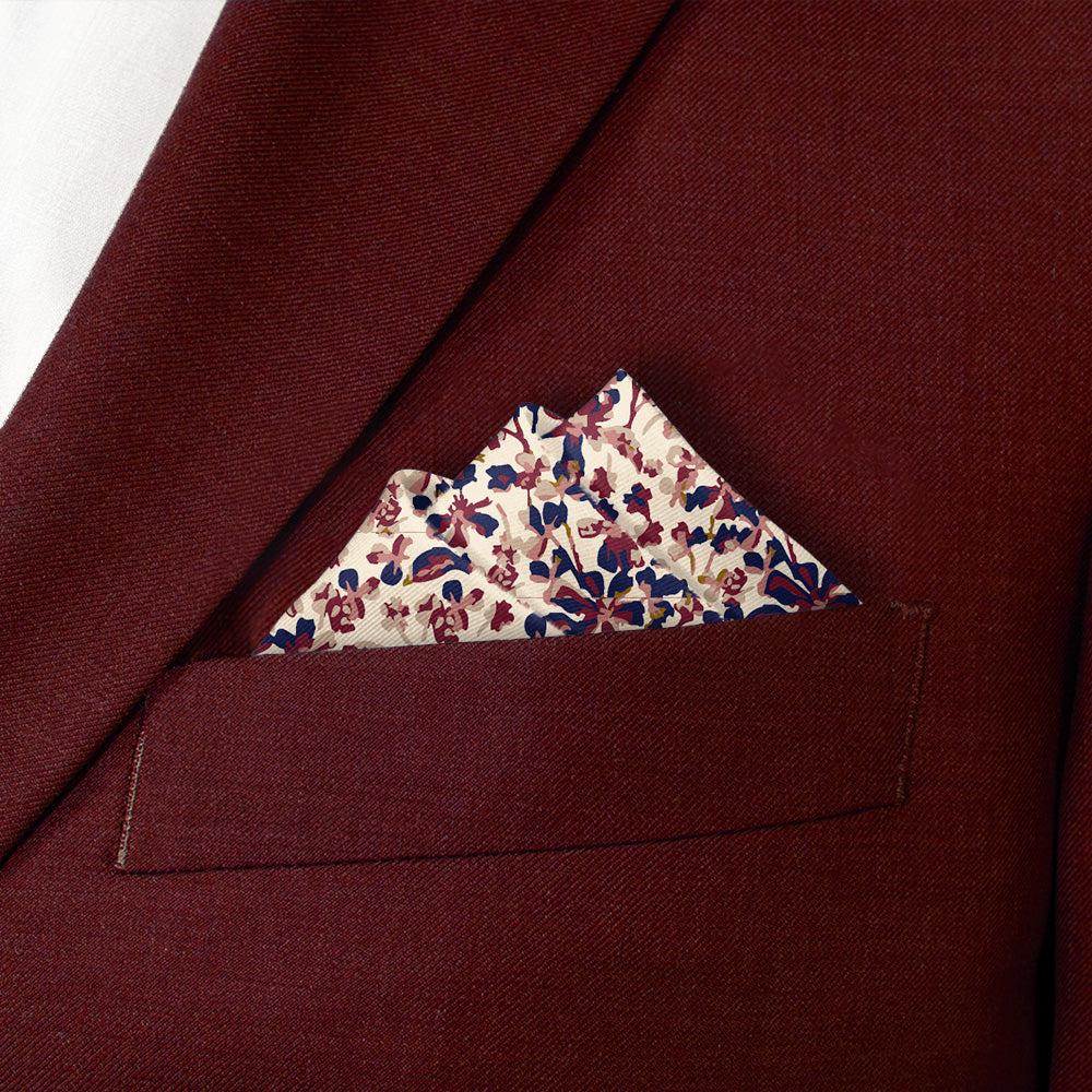 Inflorescence Pocket Square - Stairs Fold - Knotty Tie Co.